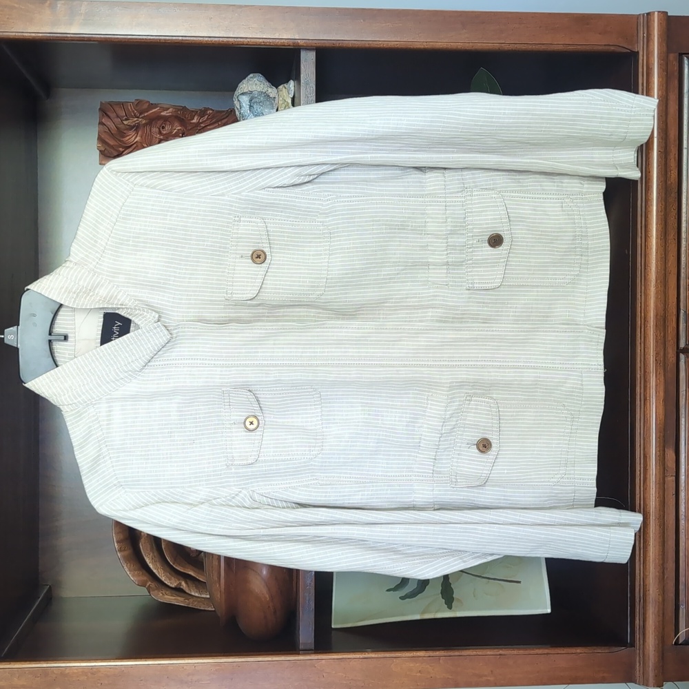 Relativity Striped Jacket Size Large - image 2